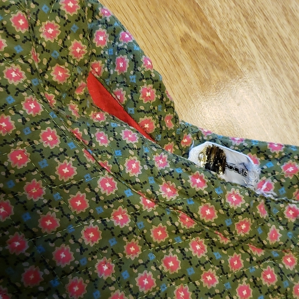 Vintage 50s Pat Boone quilted floral circle skirt sz XS - Picture 3 of 5